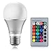 Elrigs A19 Color Changing LED Bulb E26 Base RGB + 5W (40W Equivalent) Cool White (6000K), 230° Beam Angle, Remote Controller Included