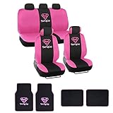 Warner Brothers Supergirl Seat Cover & Floor Mat for Car - Universal Fit Auto Accessories w/ Belt Pad, Steering Cover