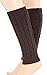Women's Cable Knit Leg Warmers Ribbed Crochet Legging Long Boot Socks, Coffee