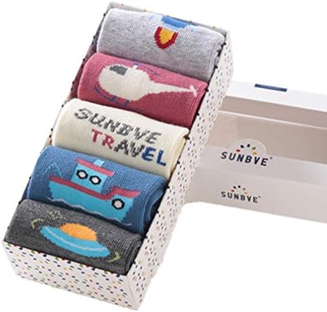 Cartoon Cotton Socks Kids Baby Boy 0-15 Years (5 Pairs)