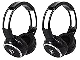 (2) Rockville RFH3 Wireless Infrared IR Car Headphones for Any Car Monitor