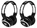 (2) Rockville RFH3 Wireless Infrared IR Car Headphones for Any Car Monitor primary