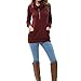 levaca Womens Shirts Fashion Slimming Tunic Tops With Button Pockets Wine L