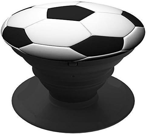 GENAI Best Expanding Stand and Grip for tablets and Smartphones (Soccer ball Black)