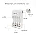 UTHCracy 4-Pack 2800mAh NiMH AA Rechargeable Batteries with Smart Battery Charger