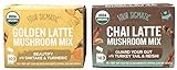 Four Sigmatic Golden Latte Mushroom Mix and Chai Latte Mushroom Mix – USDA Organic, Vegan, Paleo Instant Mushroom Latte Mix