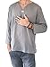 Men's Summer T-Shirt 100% Cotton Hippie Shirt V-Neck Beach Yoga Top (US, Alpha, Large, Regular, Regular, Grey)