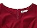 MUXXN Women's 1960s Retro Midi Sheath Office Casual Dress (Burgundy M)