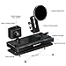iPhone X Wireless Charger Stand, 6 in 1 Aluminum iPhone 8/8 Plus Charging Dock for Apple Watch/AirPods/iPad/Apple Pencil, Detachable Wireless Charger For Samsung Galaxy S9/S8/S7/S6 Edge (Black)