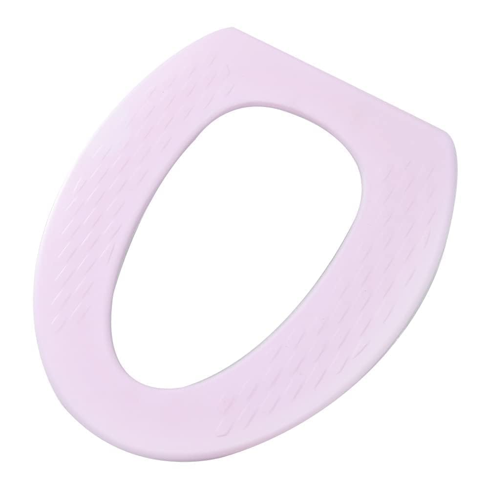 Photo 1 of Waterproof EVA Warm Toilet seat Covers Toilet Seat Cushion, Bathroom Soft Toilet Seat Covers Pad, Washable and Comfortable Toilet Seat Cover Pads Universal for Toilet Seat (Stripe Pink)