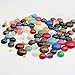 10 Pcs Natural Gemstone and Crystal Round 16mm Mixed Color Cabochons Beads Lots Wholesale Supplies for Handmade DIY Jewelry Making (No Hole Random Color)