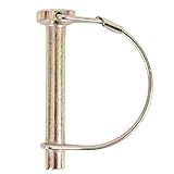 Koch Industries 4021413 PTO Locking Pin with Round Wire Retainer, 1/4 x 1-3/4-Inch, Yellow Zinc Plated
