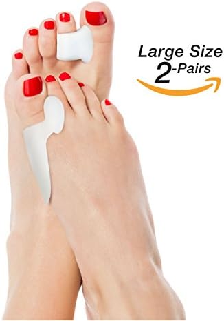 Past Limits Bunion Pad Toe Separators and Spacers Set (2-Pairs Large)