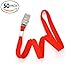 Bird Fiy® 50 Pcs Lanyard Bulldog Clip 32-inch Flat Braid Neck Lanyard for Id Cards/badges (Red)