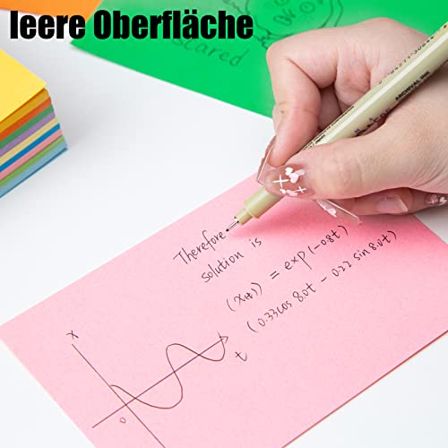 Koogel 180 Blätter Blanko Karteikarten, Lernkarten Moderationskarten 9 Farben farbig sortiert Rechteckig 150mm x 100mm für Vokabel Lernen Büro Schule Präsentation Moderation