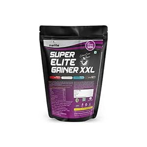 Mettle Super Elite Gainer XXL | Mass Gainer | Weight Gainer | Post Workout | 336 kcal Energy | 19 g Protein | With Added…