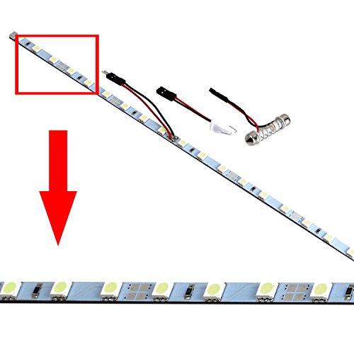 iJDMTOY (1) 18-SMD-5050 LED Strip Light For Car Trunk Cargo Area or Interior Illumination, Ultra Blue