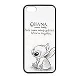 HOT Selling Funny Cute OHANA & Classic Family Quote Phone Case for APPLE iPhone 5 5s Best Durable Hard Plastic Case - White