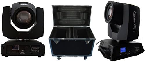 Eshine 2PCS/Lot With Flight Case Beam Moving Head SHARPY 5R Beam 200W stage Lighting Black For Wedding Christmas Birthday DJ Disco KTV Bar Event Party Show (2PC With Flight Case Beam 200w)
