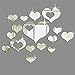 Wall Stickers,GOODCULLER 1Set 15pcs Home 3D Removable Heart Art Non-toxic Room Magnetic Background Decorated Decal Home Decor