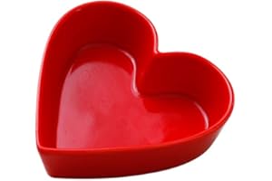 Sizikato Cute Heart Shaped Ceramic Salad and Dessert Bowl