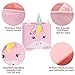 Chener Unicorn Toy Storage Bins, Plush Toy Box for Kids Smell Free Velvet Cube Organizer Collapsible Toy Storage Basket Cubes for Girls 12.6 in Washable Cube Storage Chests for Baby Nursery Room-Pink