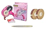Scotch Advanced Tape Glider 085 with 6 Rolls of 1/4-Inch by 36-Yard Tape, Bundled with a Plexon Pen