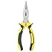 DOWELL 6 Inch Long Nose Pliers Needle Nose Pliers with Wire Cutter Nickel Chromium Steel Construction Professional Handle