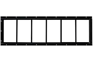 OUTDOOR HARDWARE SUPPLY Shed Window 10x35 - Fixed Design with Tempered Glass (Black)