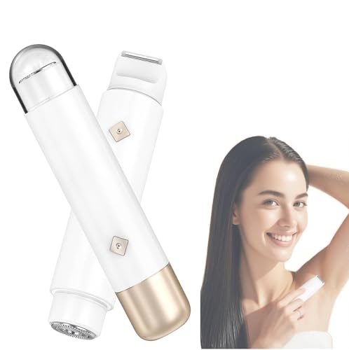 Women's Electric Epilator, 2025 New Facial Shaver Intimate Shaver, IPX8 Epilator 2 in 1 Women's Shaver for Bikini, Face and Body, Water Resistant and Skin Friendly