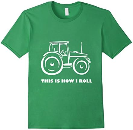Mens "This is How I Roll" Farming / Farmer Tractor T-shirt Large Grass