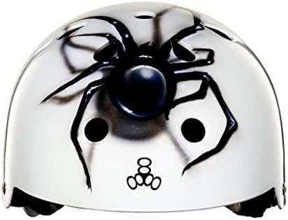 Triple Eight Helmet for Skate, Biking, Inline Skating, Rollerblading, Scooters | Custom Hand Painted Spider | Triple Eight Dual Certified Helmet with EPS Liner (Size M/L)