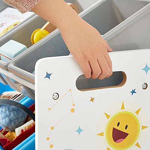 SONGMICS Kid's Toy Storage Unit with 12 Removable Bins, for Playroom