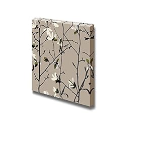 Canvas Prints Wall Art - Magnolia Seamless Pattern |Seamless Pattern Modern Wall Art Ready to Hang - 12" x 12"