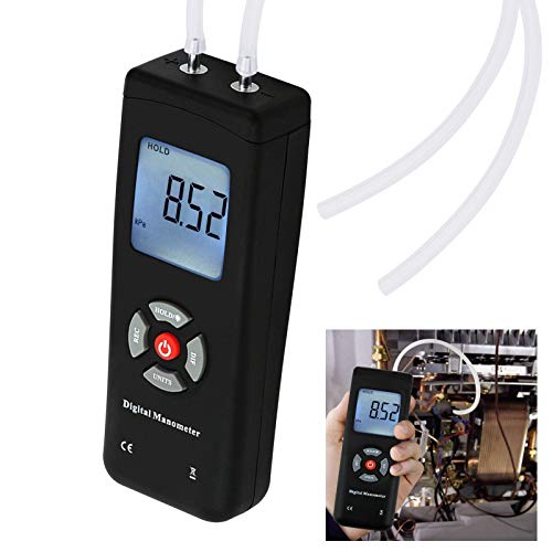 Digital Handheld Manometer HVAC Air Pressure Vacuum Pressure Gas