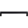 Top Knobs TK252BLK Sanctuary II Collection 7" Modern Metro Pull, Flat Black