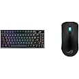ASUS ROG Azoth 75 Wireless DIY Custom Gaming Keyboard, OLED Display, Gasket-Mount & ROG Harpe Gaming Wireless Mouse, Ace Aim Lab Edition