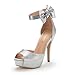 DREAM PAIRS Women's SWAN-08 Ankle Strap Heel Pump Shoes Sandals