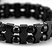 Power Ionic Health Tourmaline Special Beads Bracelet Yoga Wristband w/ Box Stretch (Black)