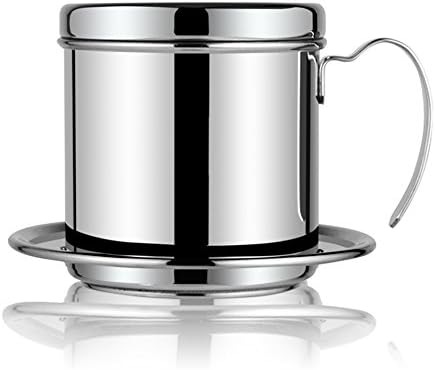 Shinena Vietnamese Coffee Filter Pot Cup,Coffee Maker Pot,Stainless Steel Coffee Dripper for Home and Office