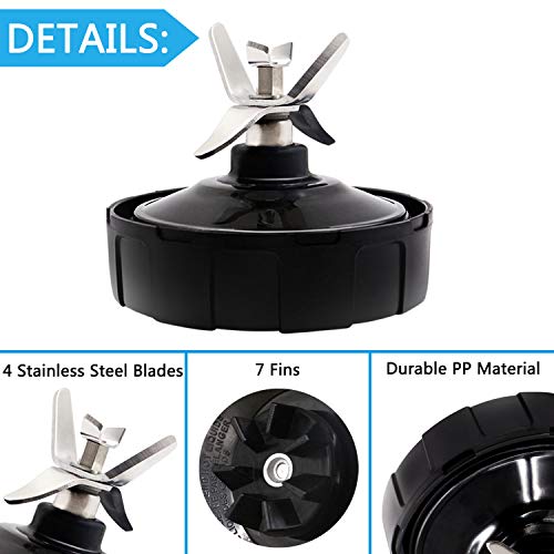AxPower 2 PACKS 7 FINS Extractor Blades Replacement Part Bottom Blade