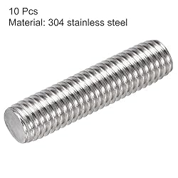 uxcell 10Pcs M10 x 40mm Fully Threaded Rod 304