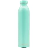 20oz Stainless Steel Water Bottle - Double Walled Vacuum Insulated - Keeps Hot for 12 & Cold for 24 Hours - BPA-Free - Leak Proof Reusable - Thermo Flask for Sports, Outdoor (Cyan)