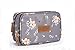 VEXTROFORT Small Makeup Bag for Purse Travel Cosmetic Bags for Women with Brush Organizer and Detachable Handle Waterproof (Gray)