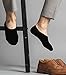 ADFOLF 6 Pack Mens No Show Socks Casual Low Cut Thin Loafers Non Slip Boat Liners (Black+Grey, 9-13)