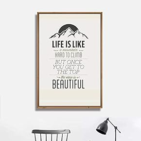 Framed Canvas Wall Art for Living Room, Bedroom Quotes Canvas Prints for Modern Home Decoration Ready to Hang - 16"x24" inches