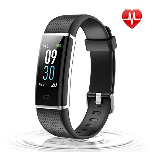 Letsfit Fitness Tracker Color Screen, IP68 Waterproof Heart Rate Monitor Activity Tracker, Pedometer Watch Sleep Monitor Step Counter for Kids Women Men, Smart Phones