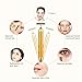 NUOMAN Beauty Bar 24k Golden Pulse Facial Massager T-Shape Pulse Sign Face Massage Tools for Sensitive Skin Face Pull Tight Firming Lift