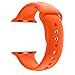 Sundo Apple Watch Band Silicone 38mm 42mm, Iwatch Replacement Wrist Strap Bracelet Band for Apple Watch Nike+ Sport Edition Series 1 Series 2 Series 3 (Orange 42 ML)