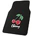 BDK Universal Fit 4-Piece Design Carpet Floor Mat Set - (Cherry Pattern) (Licensed Products, Secure Backing)
